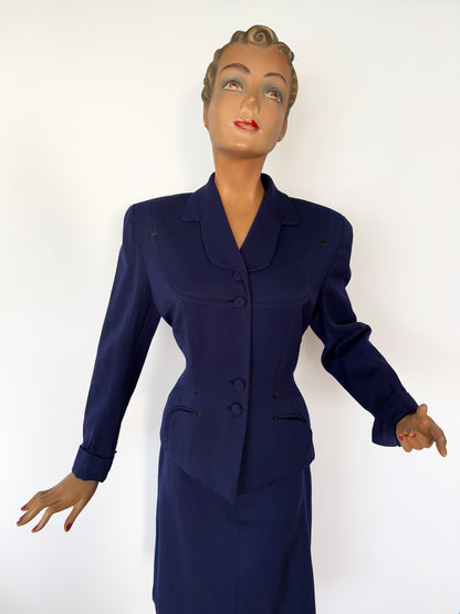 1940s Gabardine Western Suit | Jacket S/M, Skirt XS