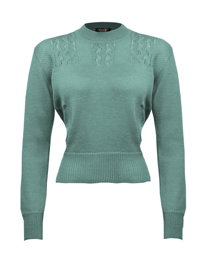 The House of Foxy Homebird Knit Sweater - Wild Mint