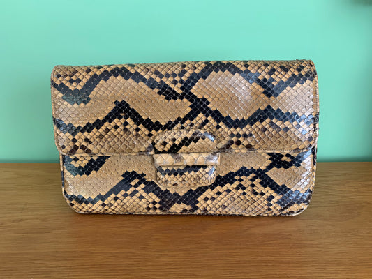 1940s Python Clutch Bag