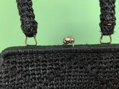 1960s Sisal Crochet Handbag