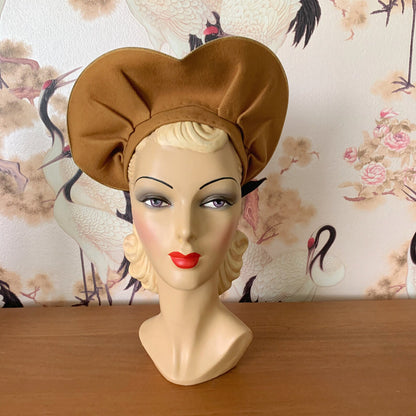 1940s New York Creation Heart Halo Hat