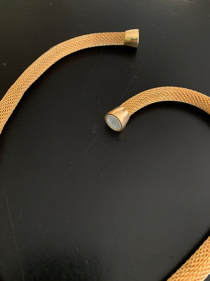 1960s Brass Mesh Necklace