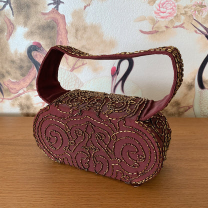 1940s Beaded Cordé Handbag