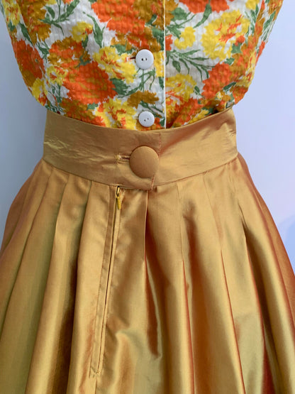 Vintage Style Two Tone Changeant Swing Skirt | XL/XXL