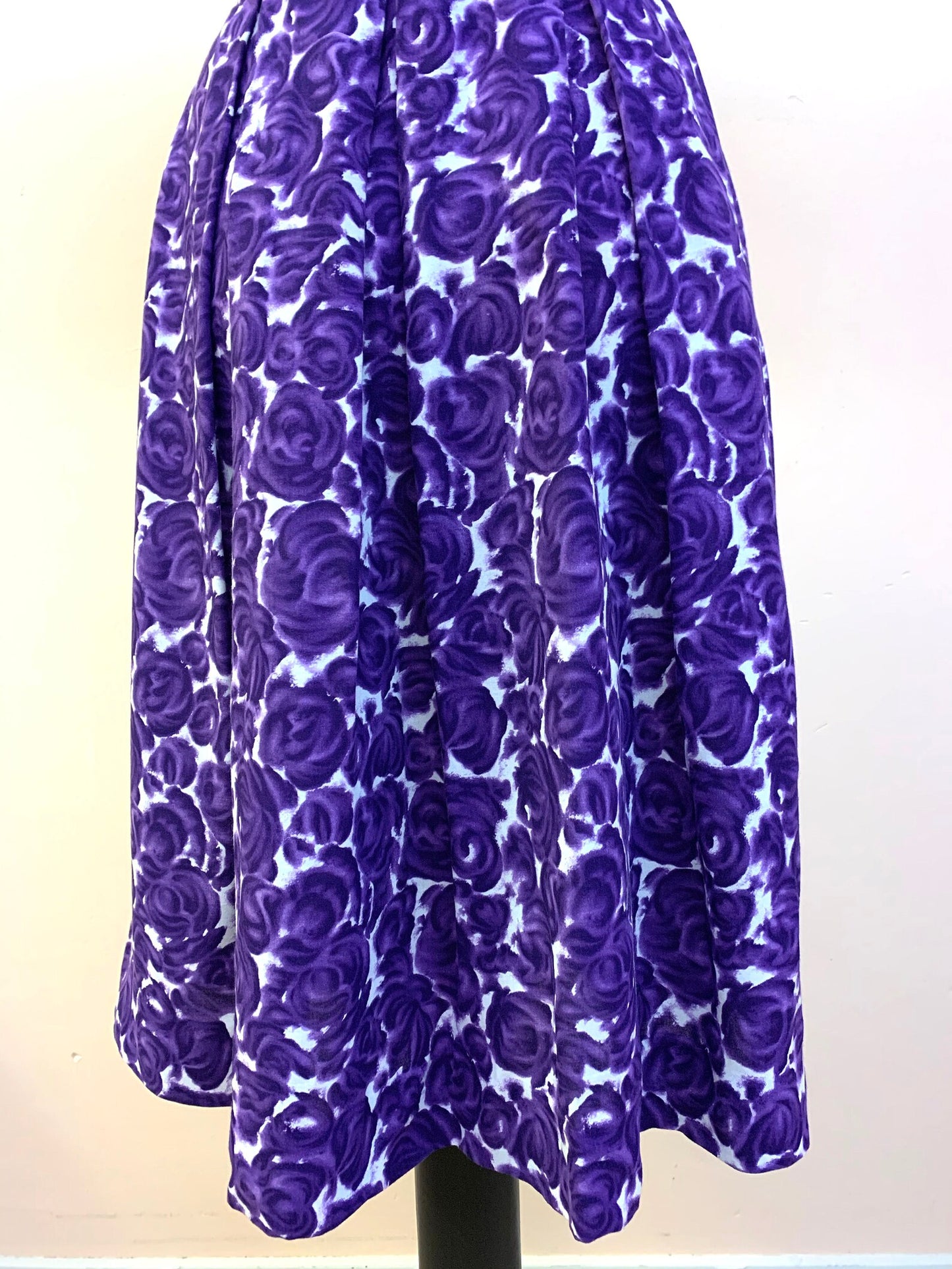 1950s Purple Swing Dress | M