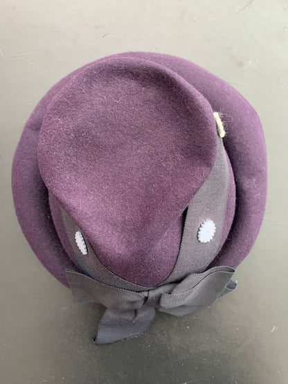 1940s Henry Pollak New York Creation Purple Homburg