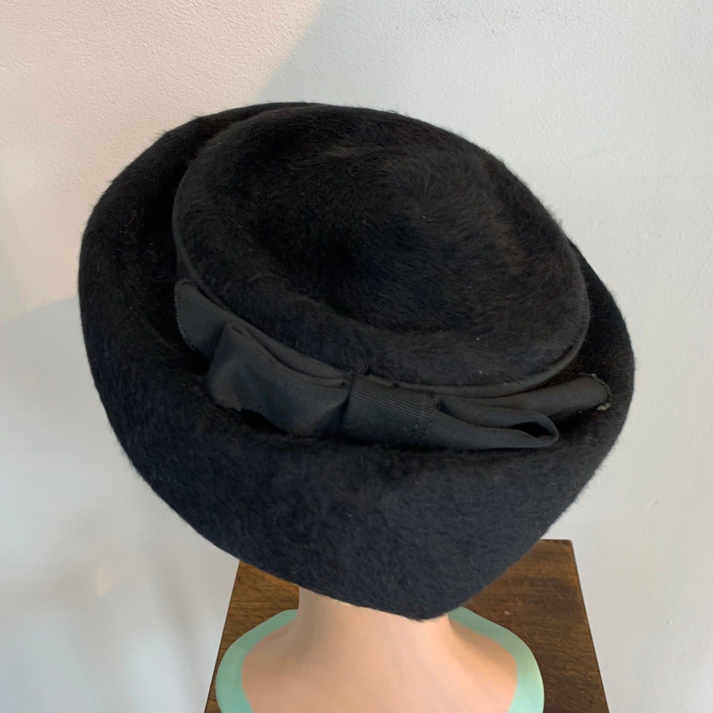 1950s Fur Felt Black Hat