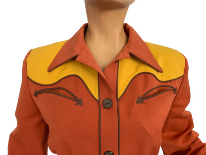 Lily-Mae 1940s Western Jacket Rust - Made to Order