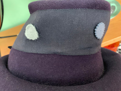 1940s Henry Pollak New York Creation Purple Homburg