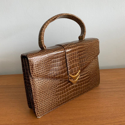 1960s Faux Reptile Handbag