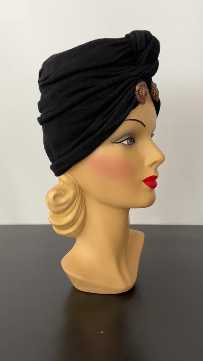 Vintage 1930s 1940s Jersey Turban