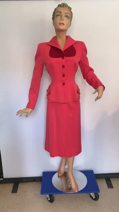 1940s Handmacher Two Piece Suit | XS/S