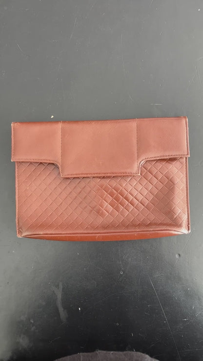 1940s Leather Clutch Envelope Bag