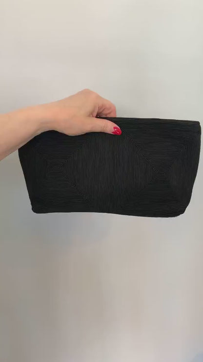 1940s Black Corde Clutch bag