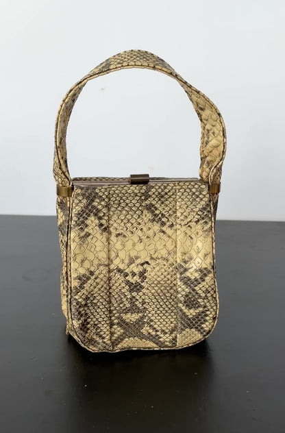 1940s Faux Reptile Handbag