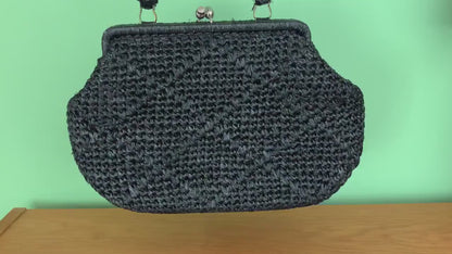 1960s Sisal Crochet Handbag
