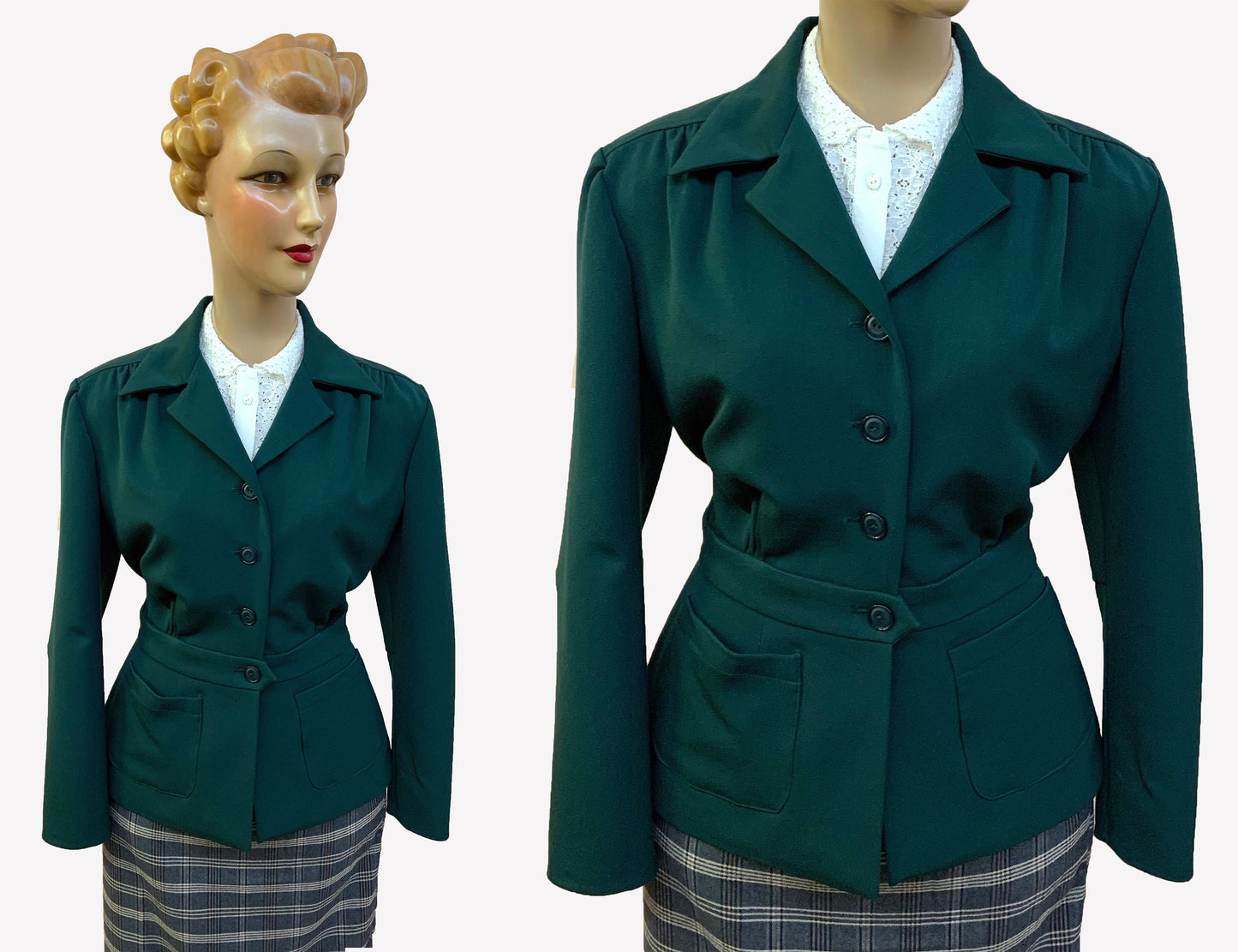Lindy - 1940s Jacket Green