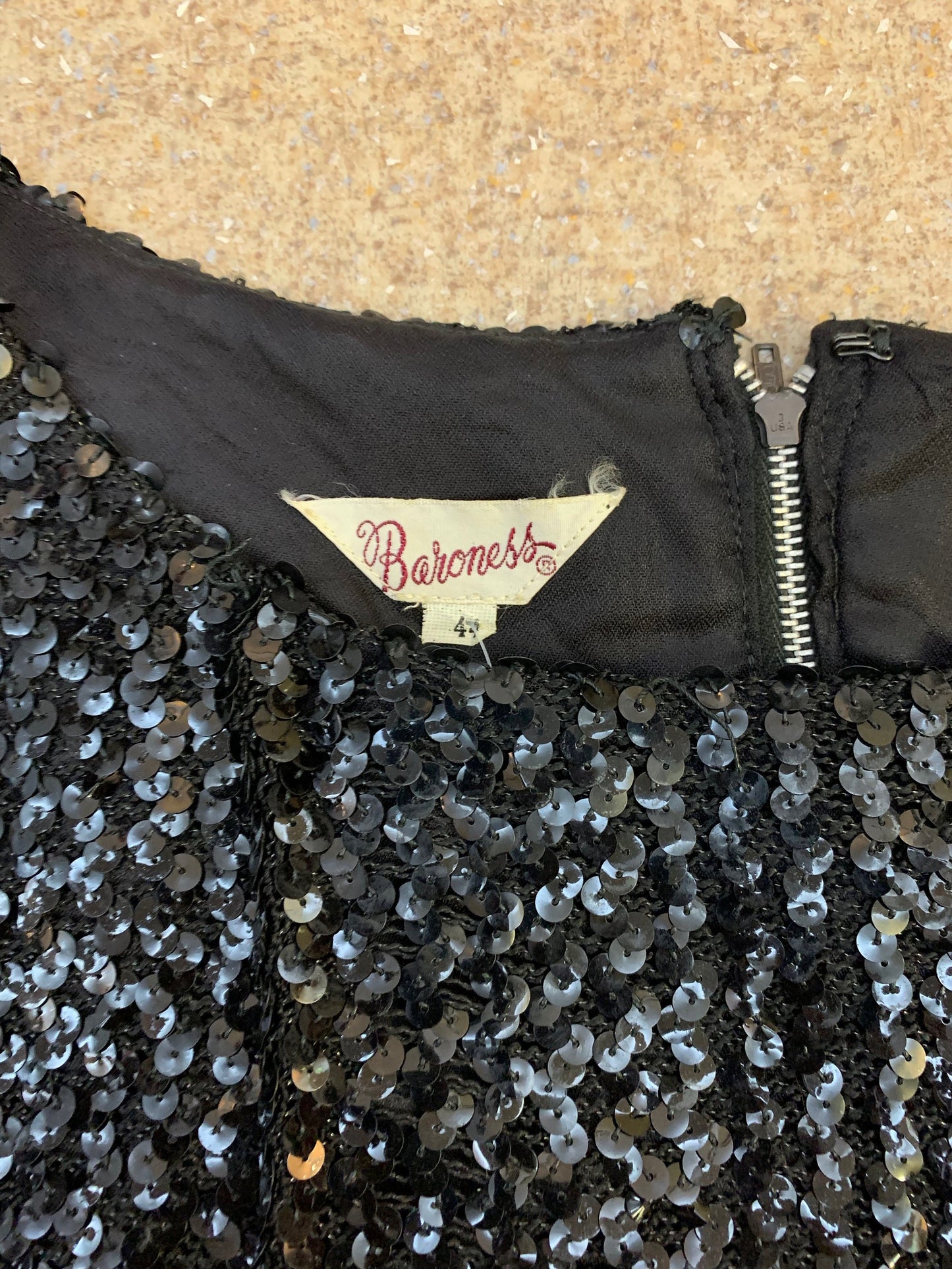 1960s Sequined Top 'Baroness' | 3XL