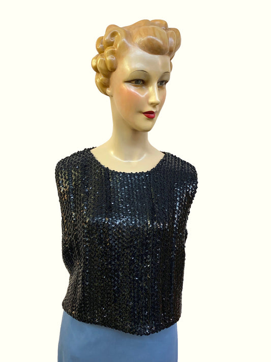 1960s Sequined Top 'Baroness' | 3XL