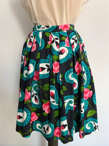 1950s Cotton Swing Skirt | XS/S