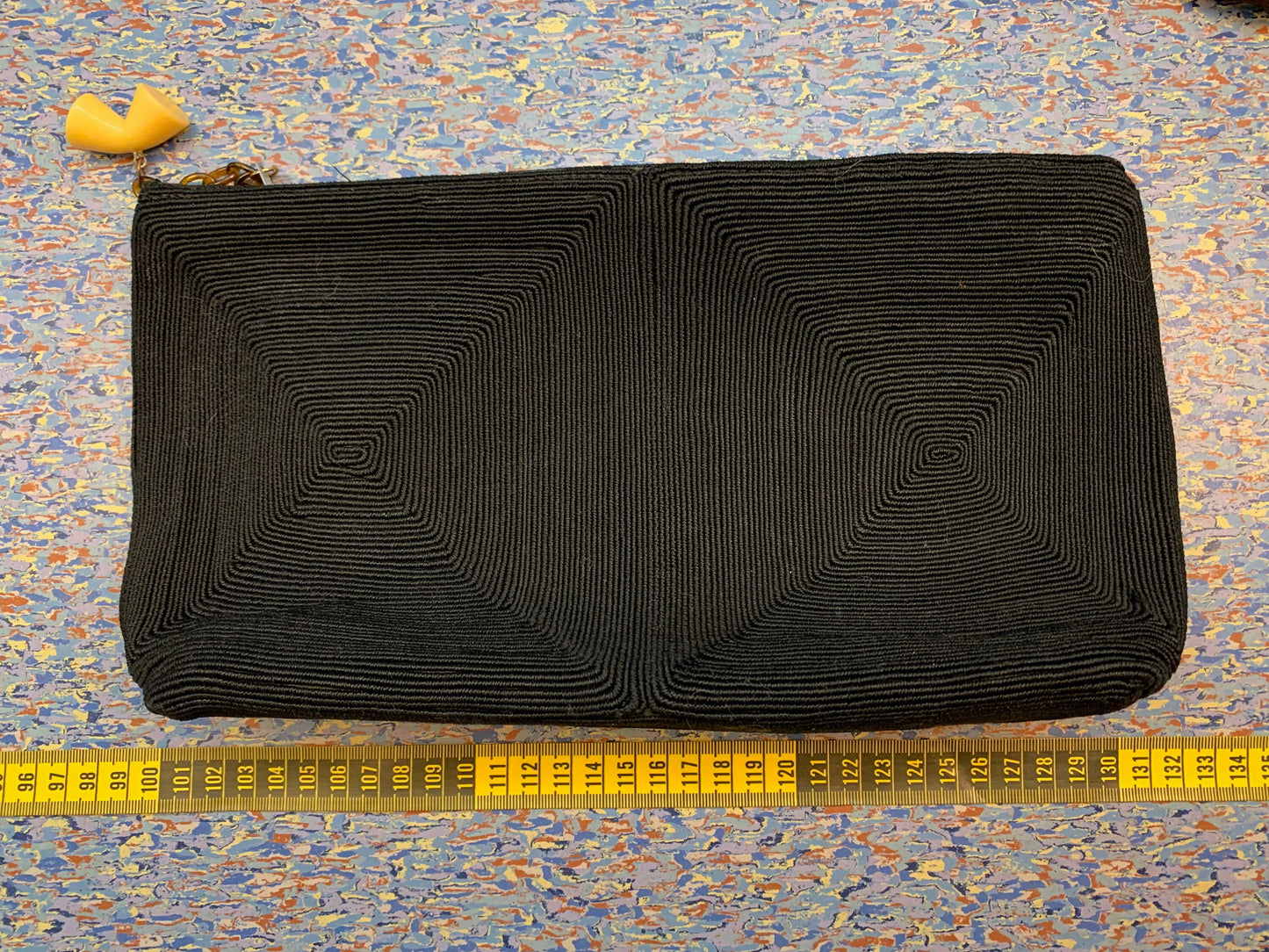 1940s Black Corde Clutch bag