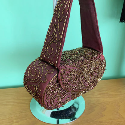 1940s Beaded Cordé Handbag